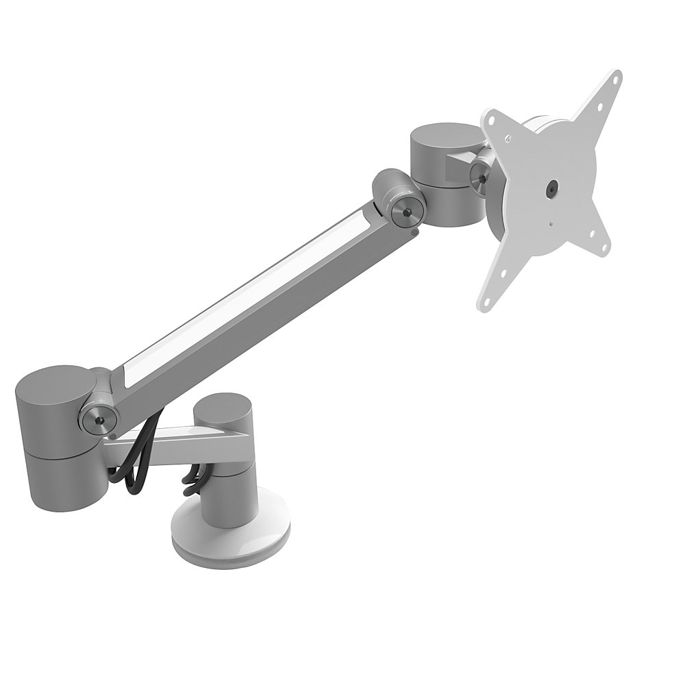 Dataflex Braccio per monitor VIEWLITE PLUS, per montaggio a banco, argento / bianco