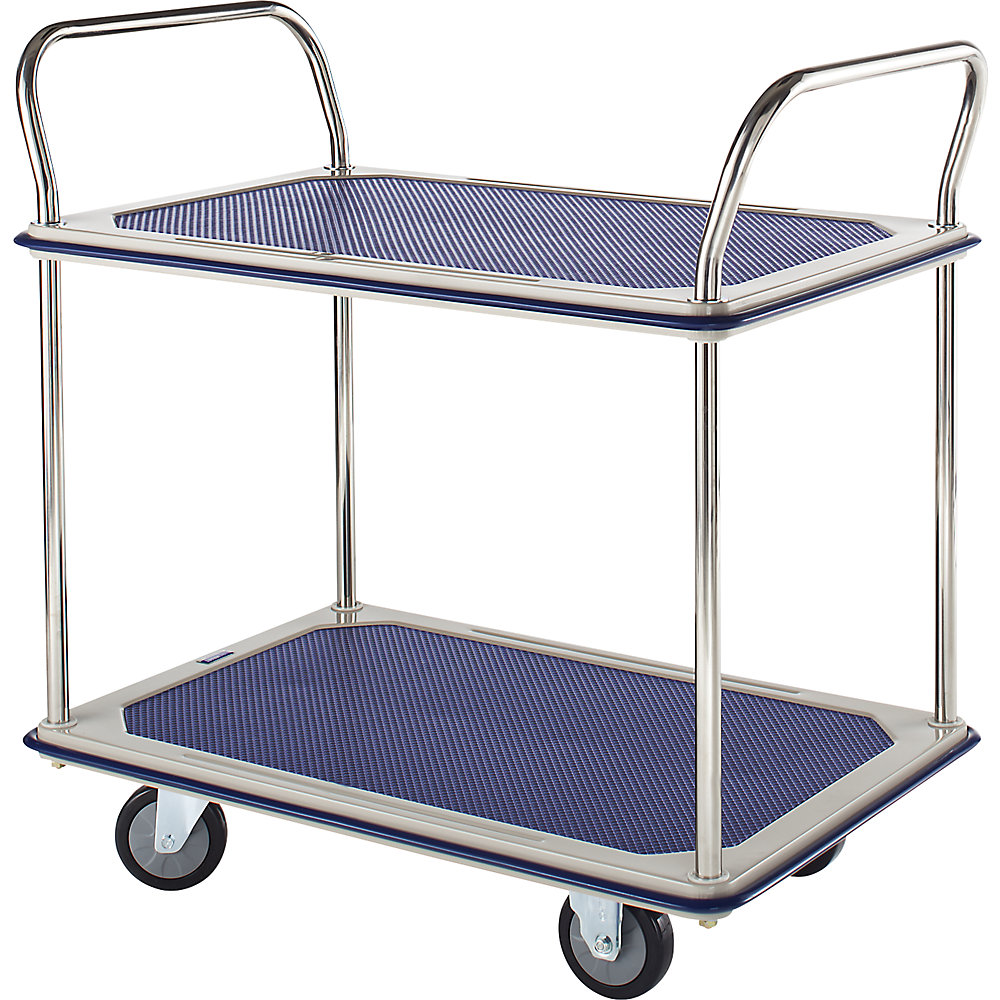 Chariots à plateaux, chromés