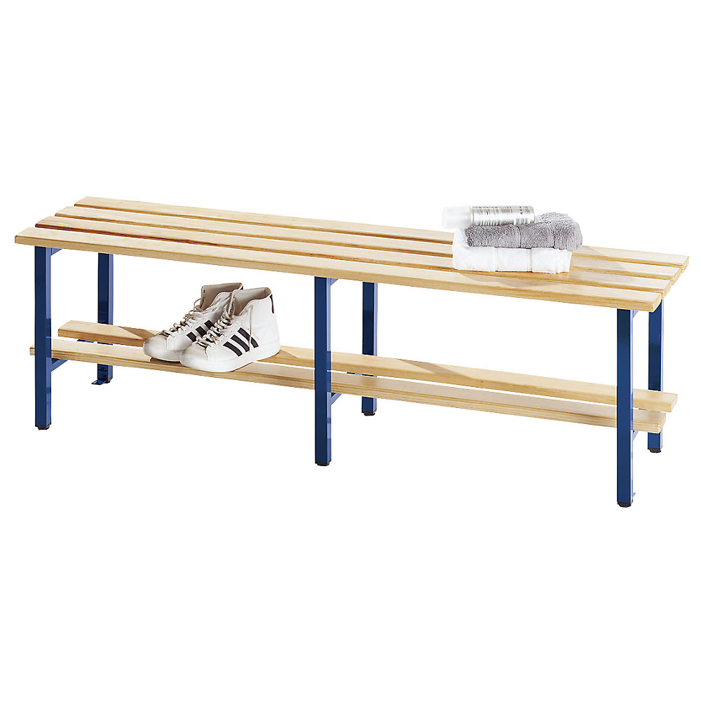 Banc de vestiaires à lattes en bois, sans dossier