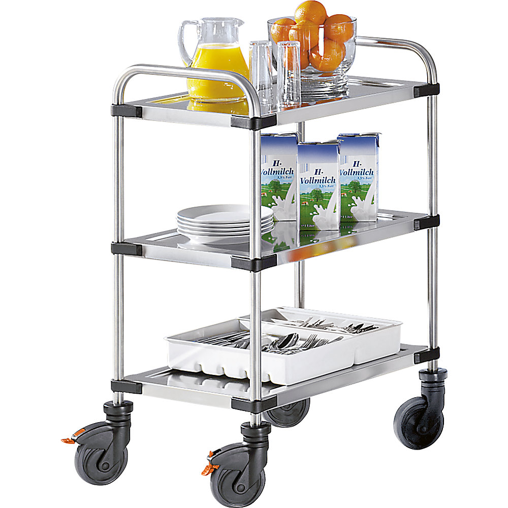 Chariot à plateaux en inox VARITHEK SERVO+