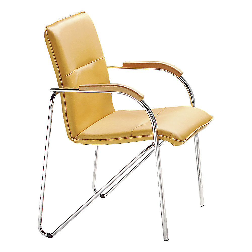 Fauteuil empilable à habillage en similicuir