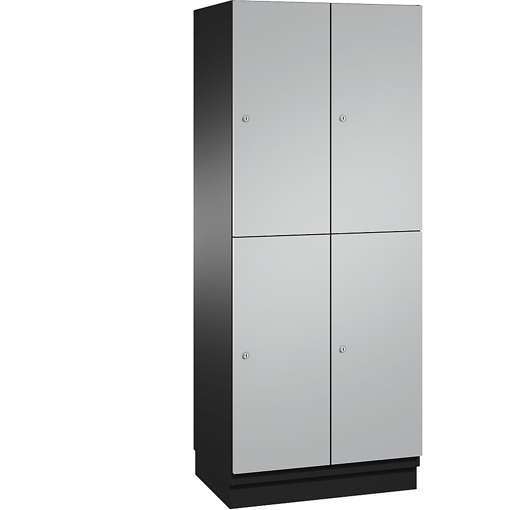Photos - Inventory Storage & Arrangement C+P 2 compartments, 2 compartments, body black grey / door white aluminium, width 800 mm