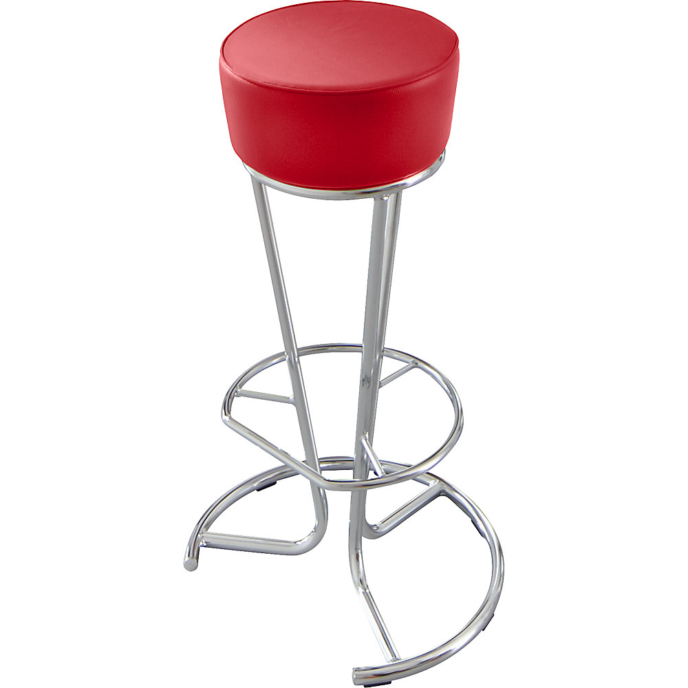 Bar stool, vinyl cover, red