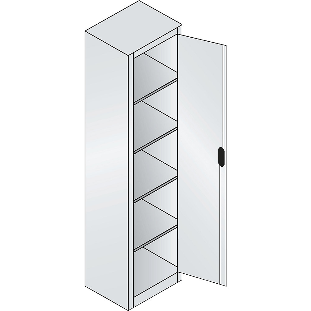 ACURADO Universal Cabinet Steel Light Gray 50x40x195 cm 2
