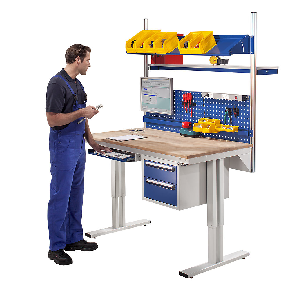 RAU Electric Height-Adjustable Workbench Light Gray 1500x1000mm 2