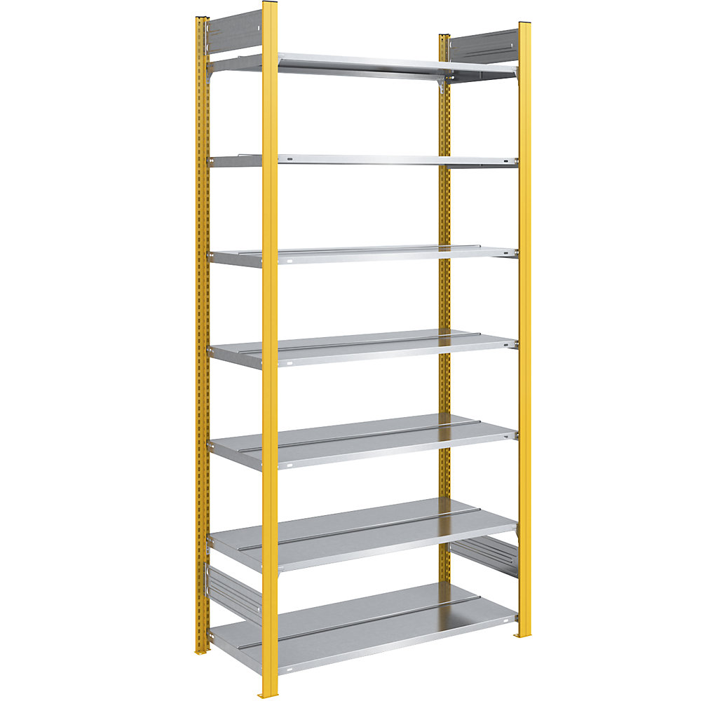 Rayonnage emboîtable pour dossiers, double face, jaune melon