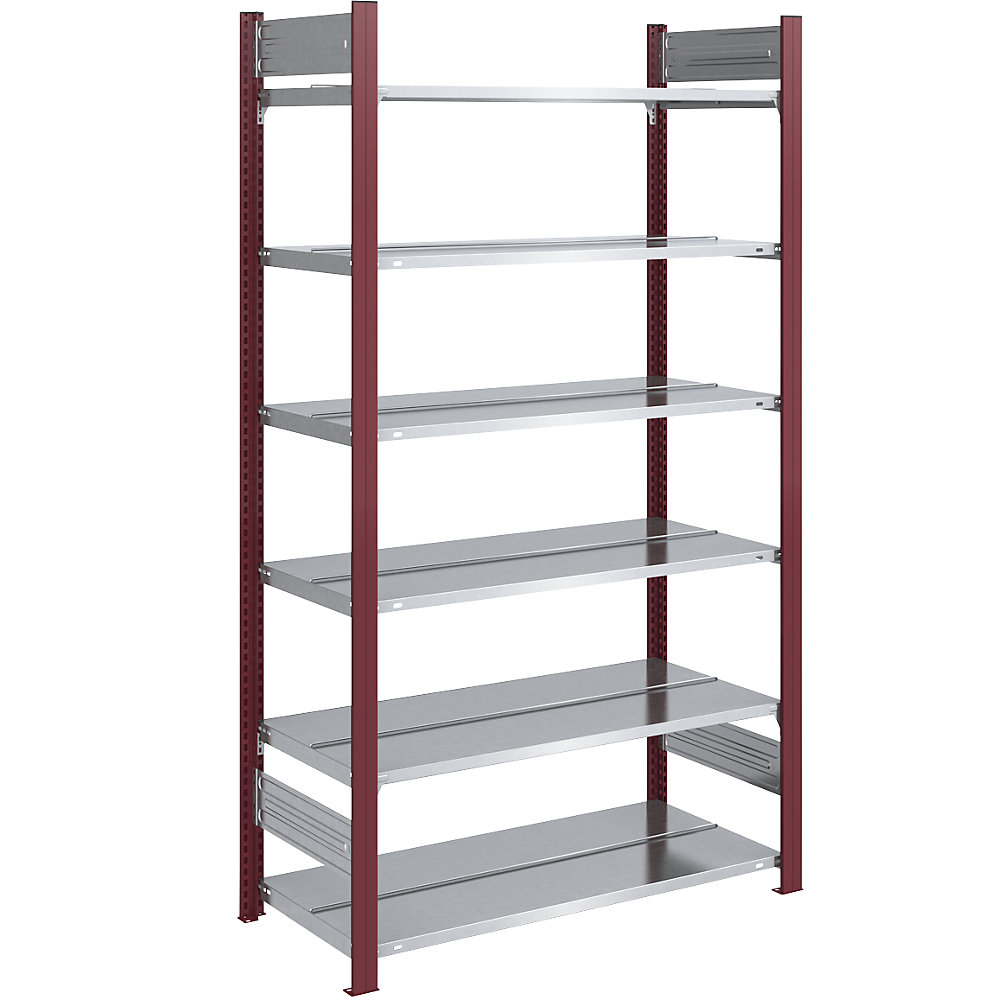 Rayonnage emboîtable pour dossiers, double face, rouge pourpre