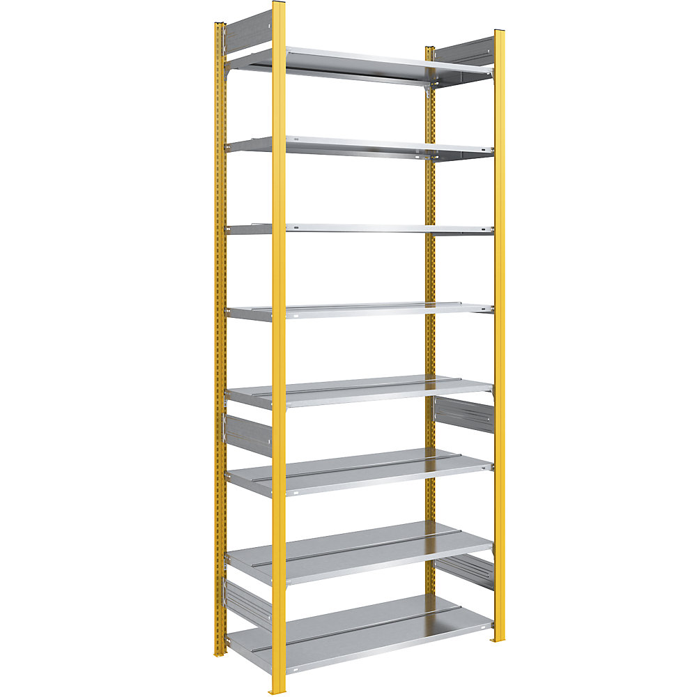 Rayonnage emboîtable pour dossiers, double face, jaune melon