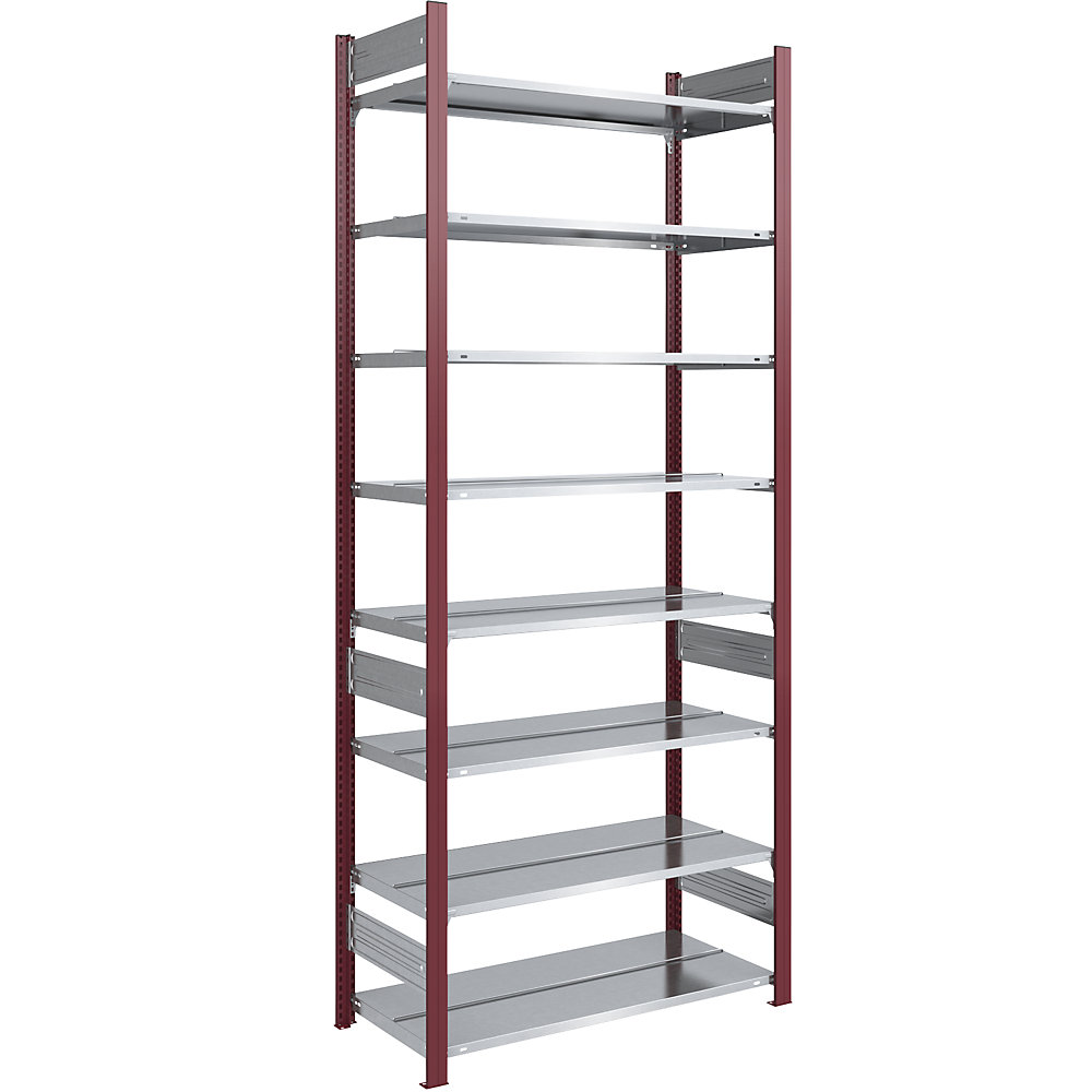 Rayonnage emboîtable pour dossiers, double face, rouge pourpre