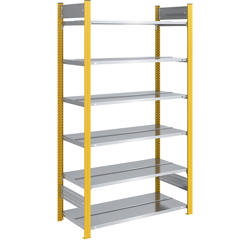 Rayonnage emboîtable pour dossiers, double face, jaune melon