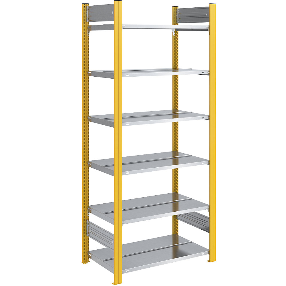 Rayonnage emboîtable pour dossiers, double face, jaune melon