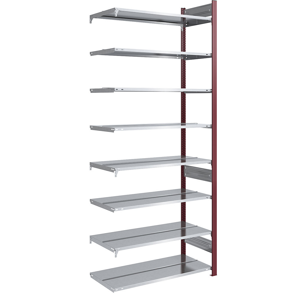 Rayonnage emboîtable pour dossiers, double face, rouge pourpre