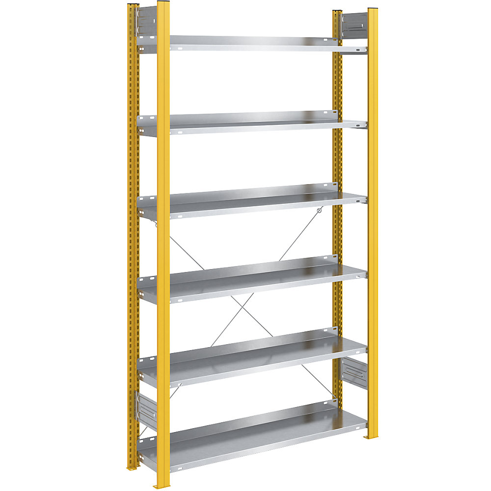 Rayonnage emboîtable pour dossiers, simple face, jaune melon