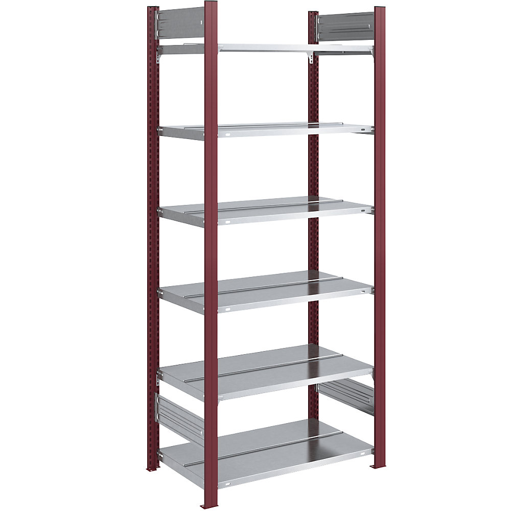 Rayonnage emboîtable pour dossiers, double face, rouge pourpre