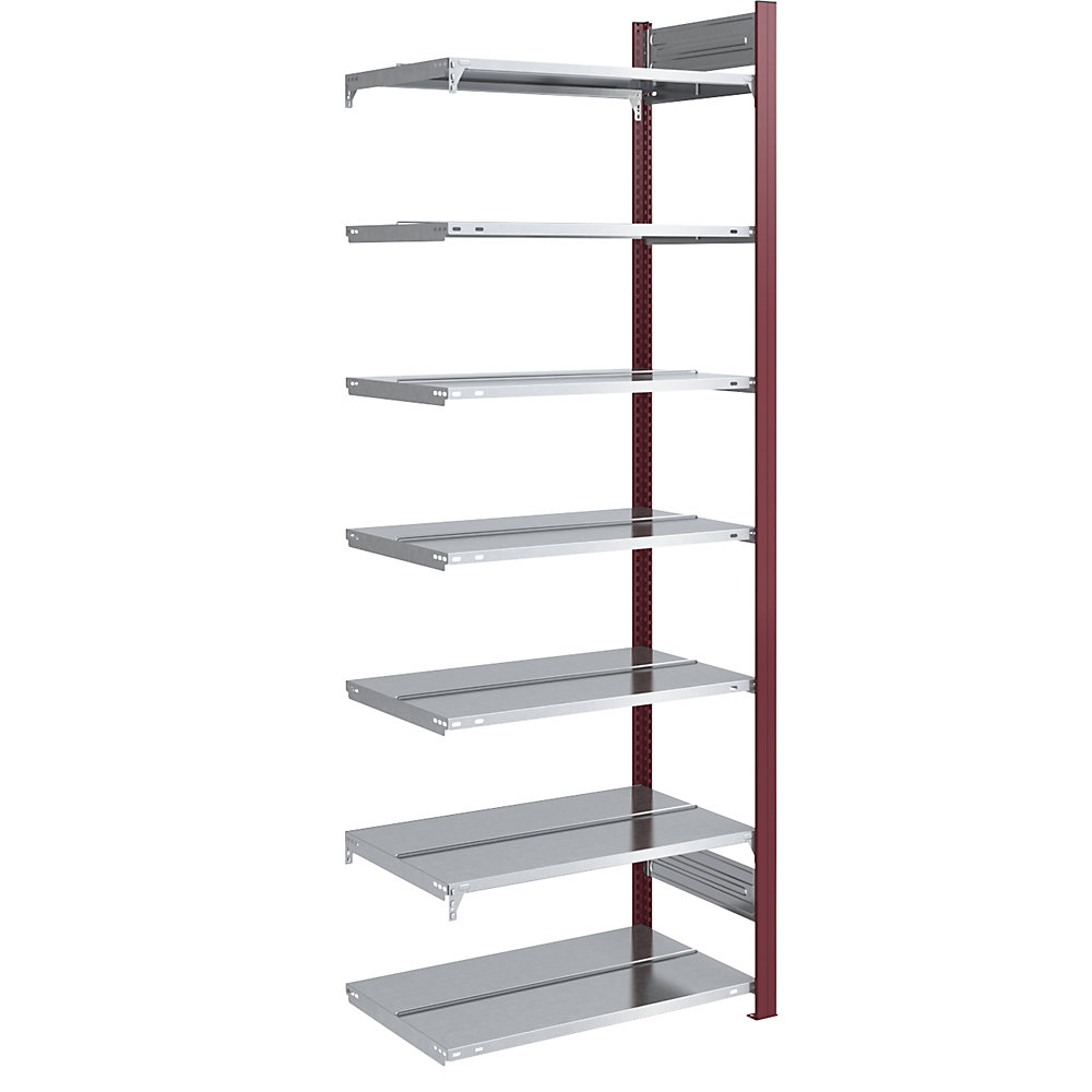 Rayonnage emboîtable pour dossiers, double face, rouge pourpre
