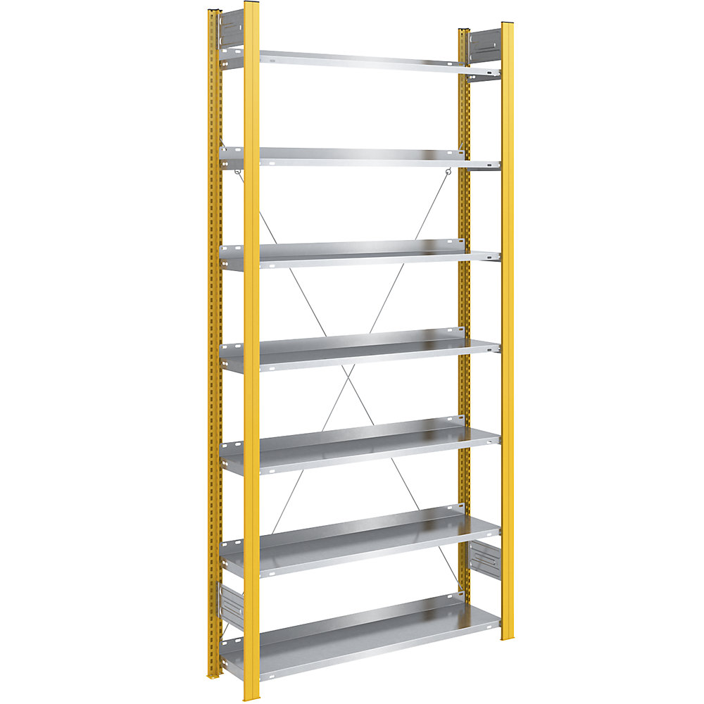 Rayonnage emboîtable pour dossiers, simple face, jaune melon