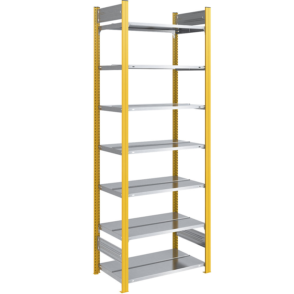 Rayonnage emboîtable pour dossiers, double face, jaune melon