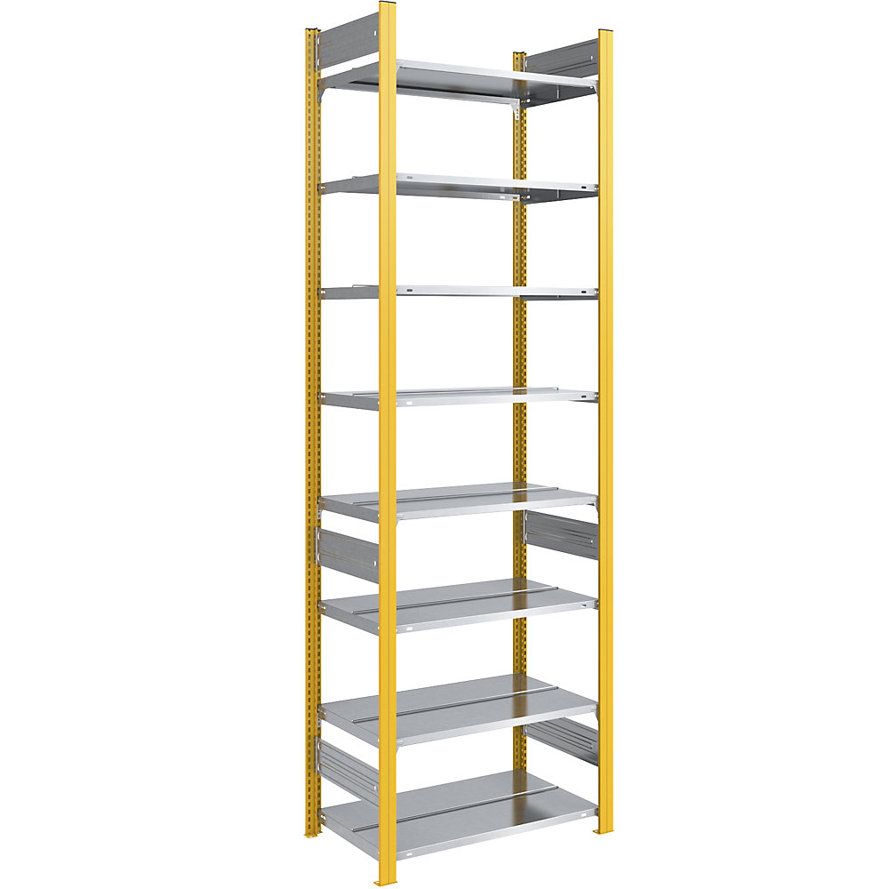 Rayonnage emboîtable pour dossiers, double face, jaune melon