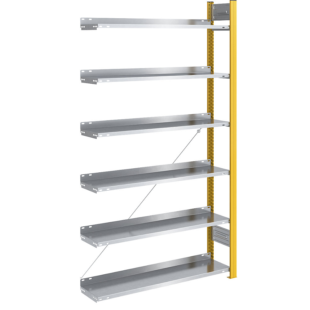 Rayonnage emboîtable pour dossiers, simple face, jaune melon