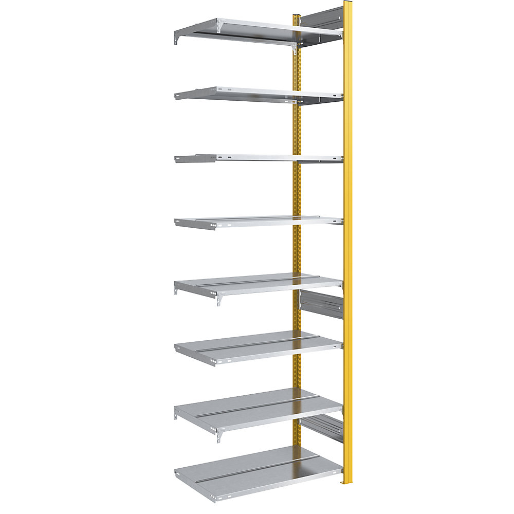 Rayonnage emboîtable pour dossiers, double face, jaune melon