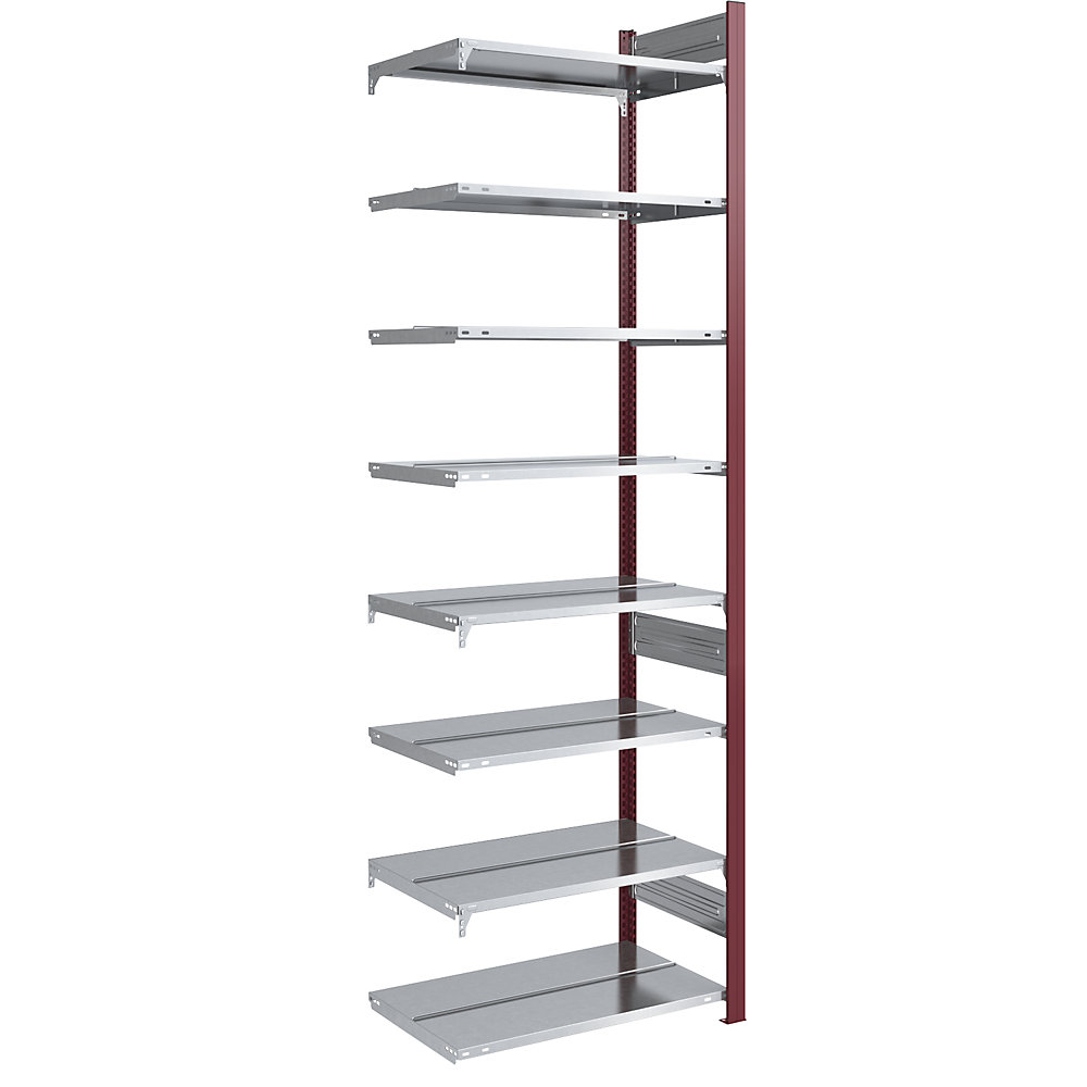 Rayonnage emboîtable pour dossiers, double face, rouge pourpre