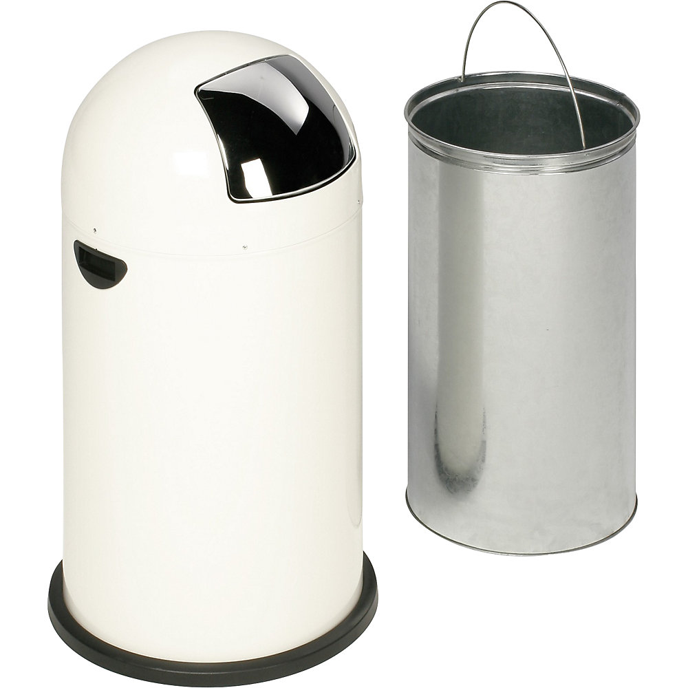 VAR Push Bin Steel White 40 l 2
