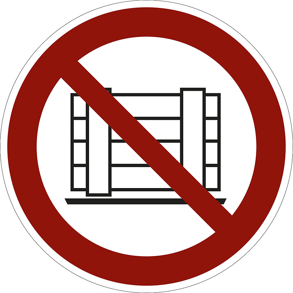 Panneaux d'interdiction, dépôt et stockage interdits, lot de 10, film, Ø 100 mm