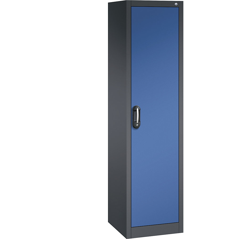 C+P ACURADO universele kast, b x d = 500 x 500 mm, zwartgrijs/gentiaanblauw