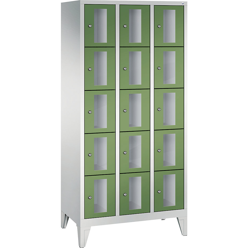 Armoire à casiers CLASSIC, hauteur casiers 295 mm, sur pieds