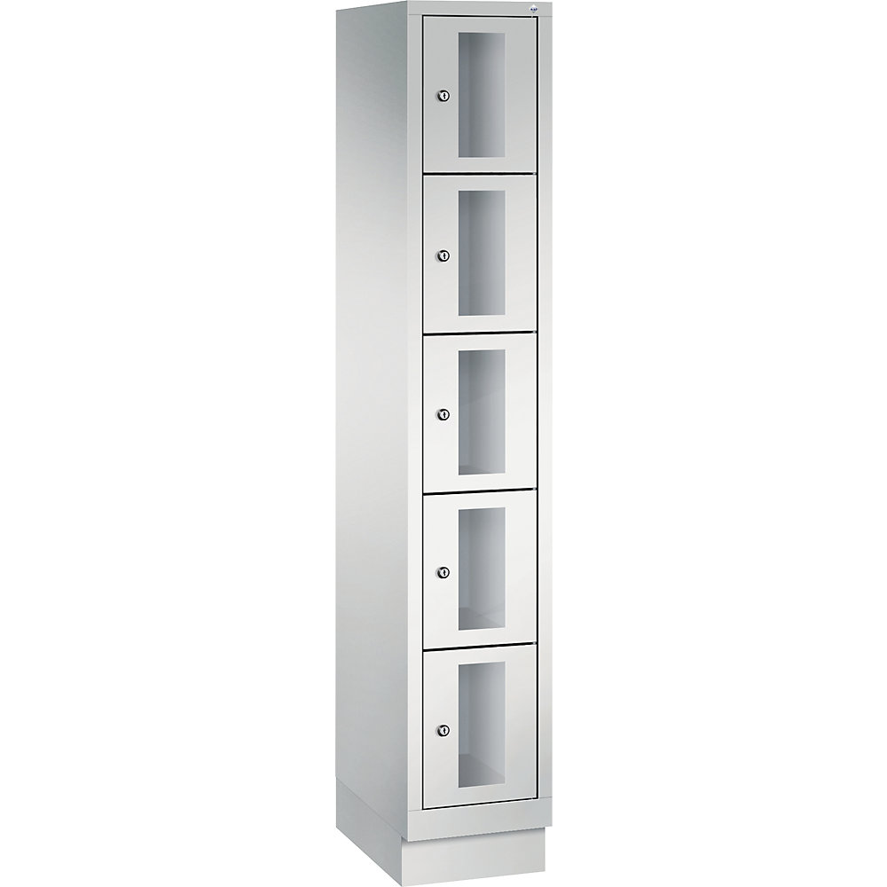 Armoire à casiers CLASSIC, hauteur casiers 295 mm, sur socle