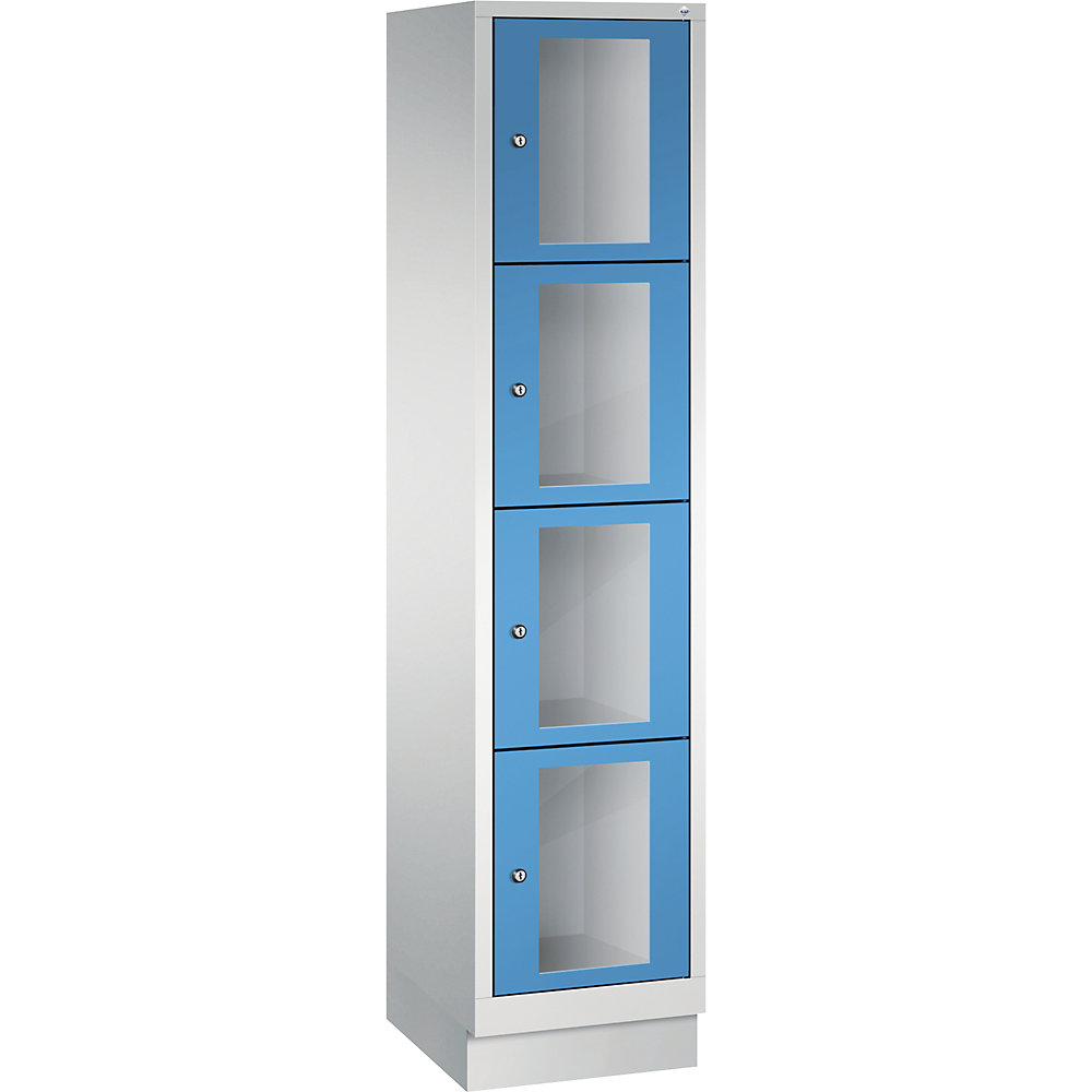 Armoire à casiers CLASSIC, hauteur casiers 375 mm, sur socle