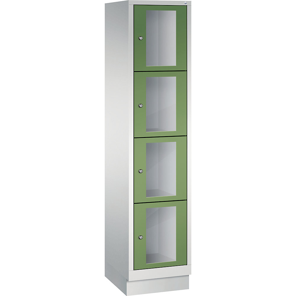 Armoire à casiers CLASSIC, hauteur casiers 375 mm, sur socle