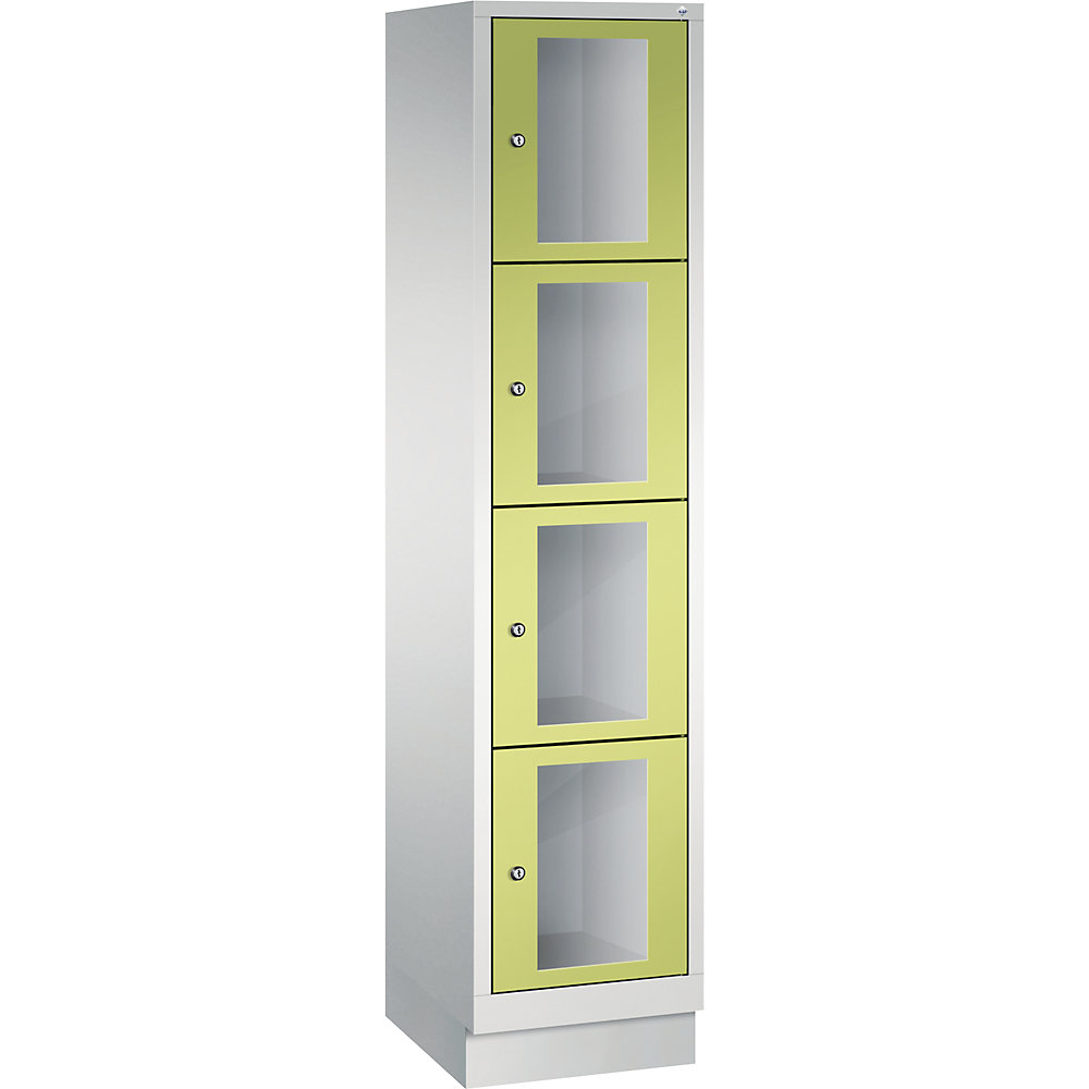 Armoire à casiers CLASSIC, hauteur casiers 375 mm, sur socle