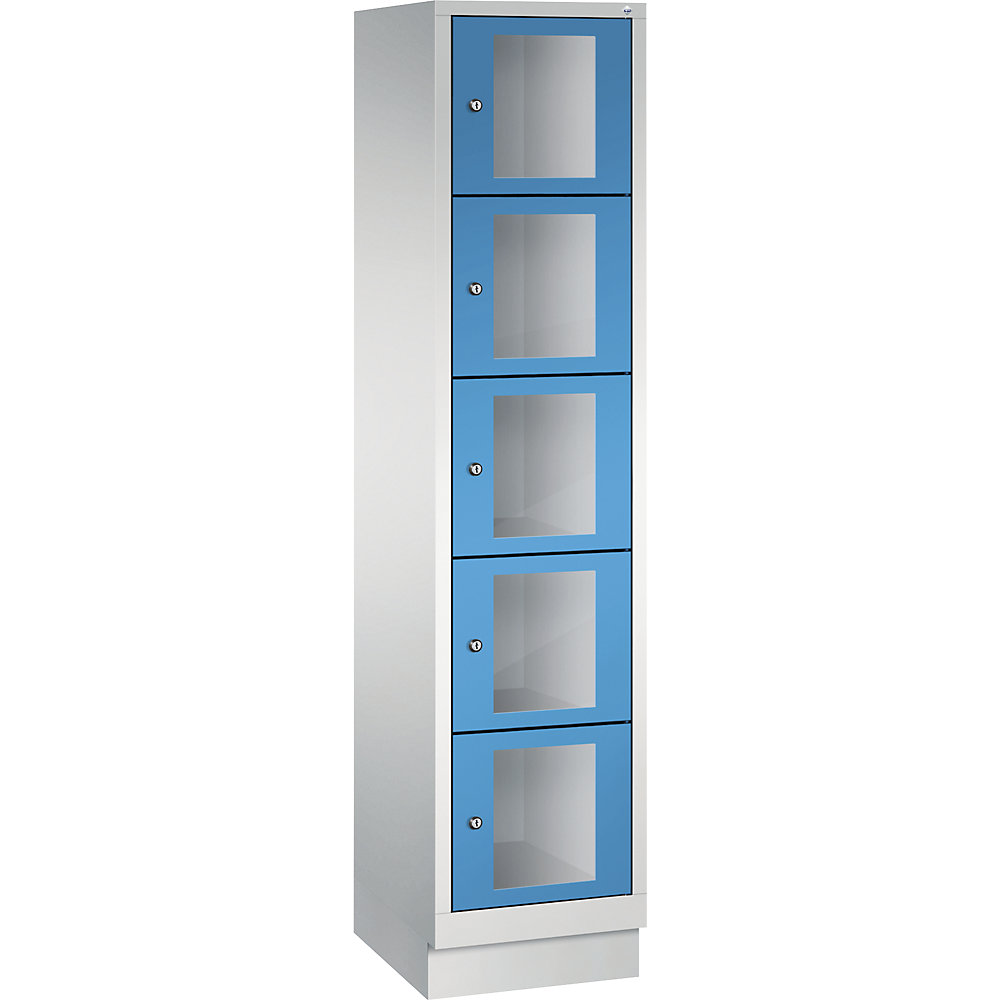 Armoire à casiers CLASSIC, hauteur casiers 295 mm, sur socle