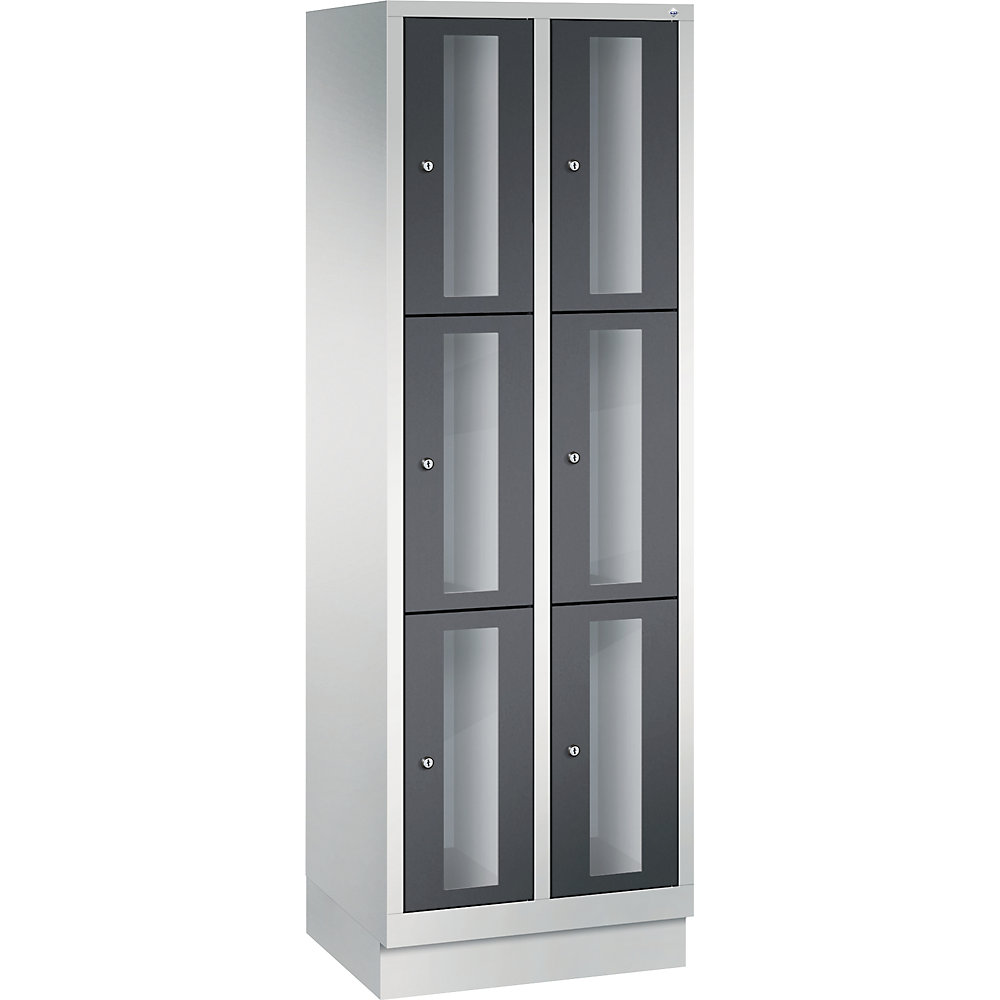 Armoire à casiers CLASSIC, hauteur casiers 510 mm, sur socle