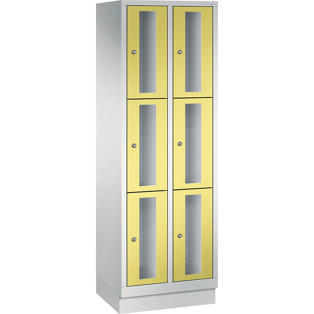 Armoire à casiers CLASSIC, hauteur casiers 510 mm, sur socle