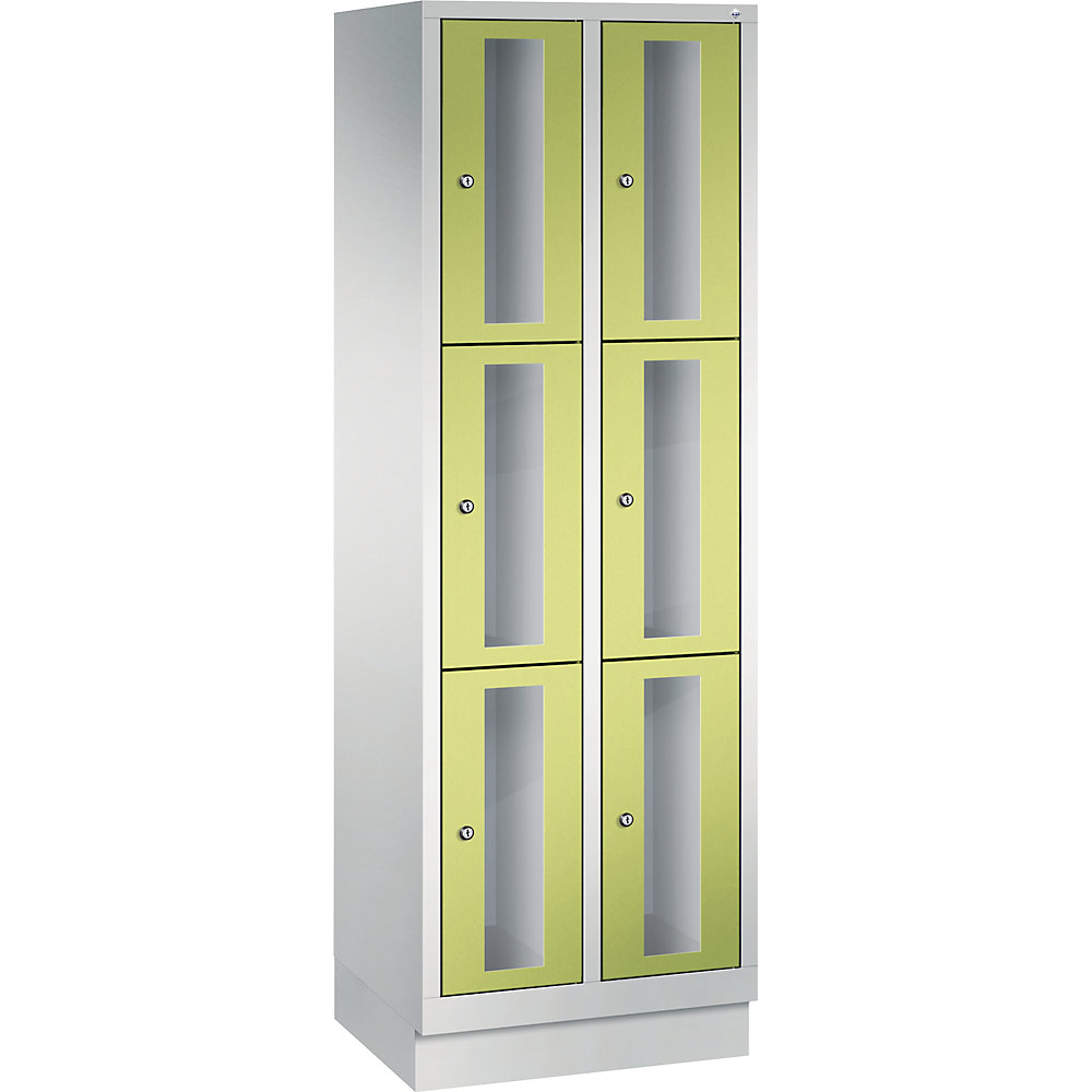 Armoire à casiers CLASSIC, hauteur casiers 510 mm, sur socle