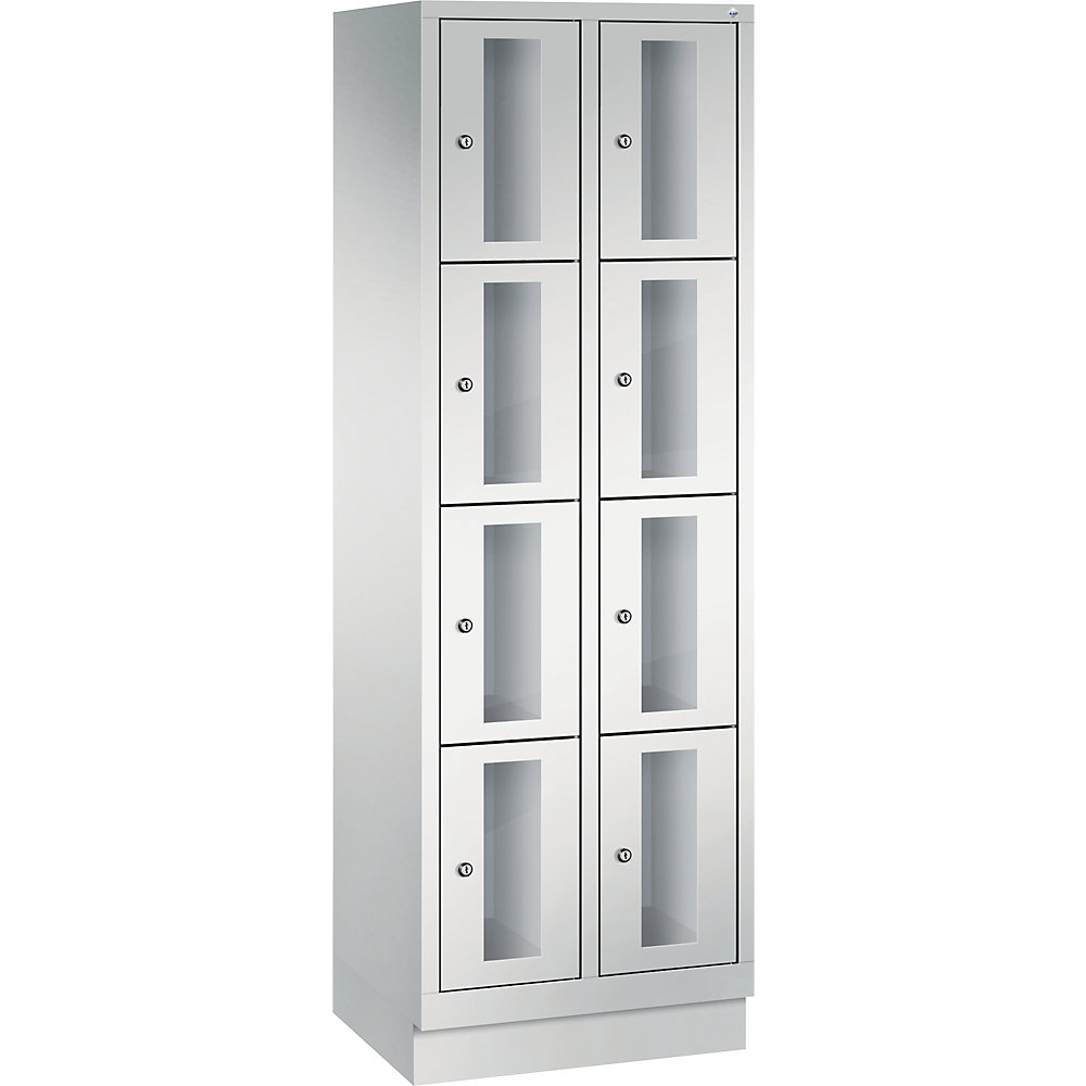 Armoire à casiers CLASSIC, hauteur casiers 375 mm, sur socle