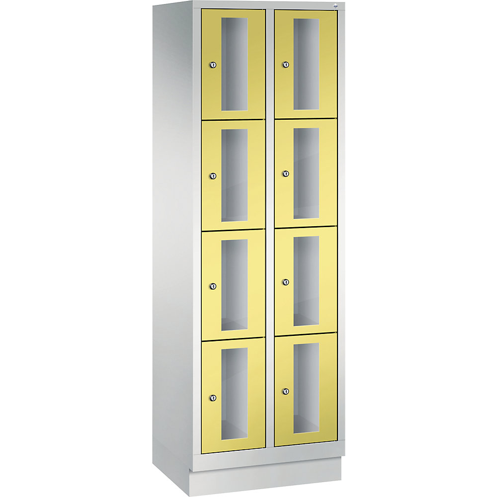 Armoire à casiers CLASSIC, hauteur casiers 375 mm, sur socle