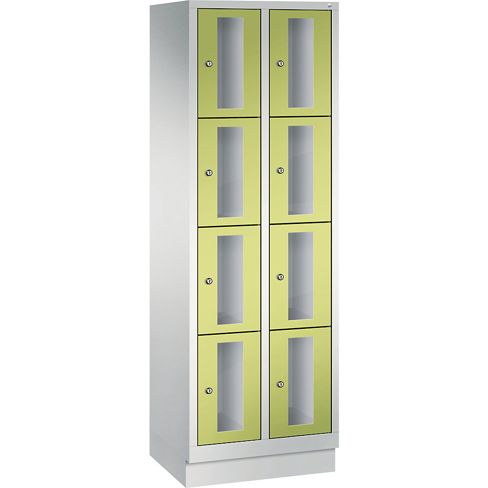 Armoire à casiers CLASSIC, hauteur casiers 375 mm, sur socle