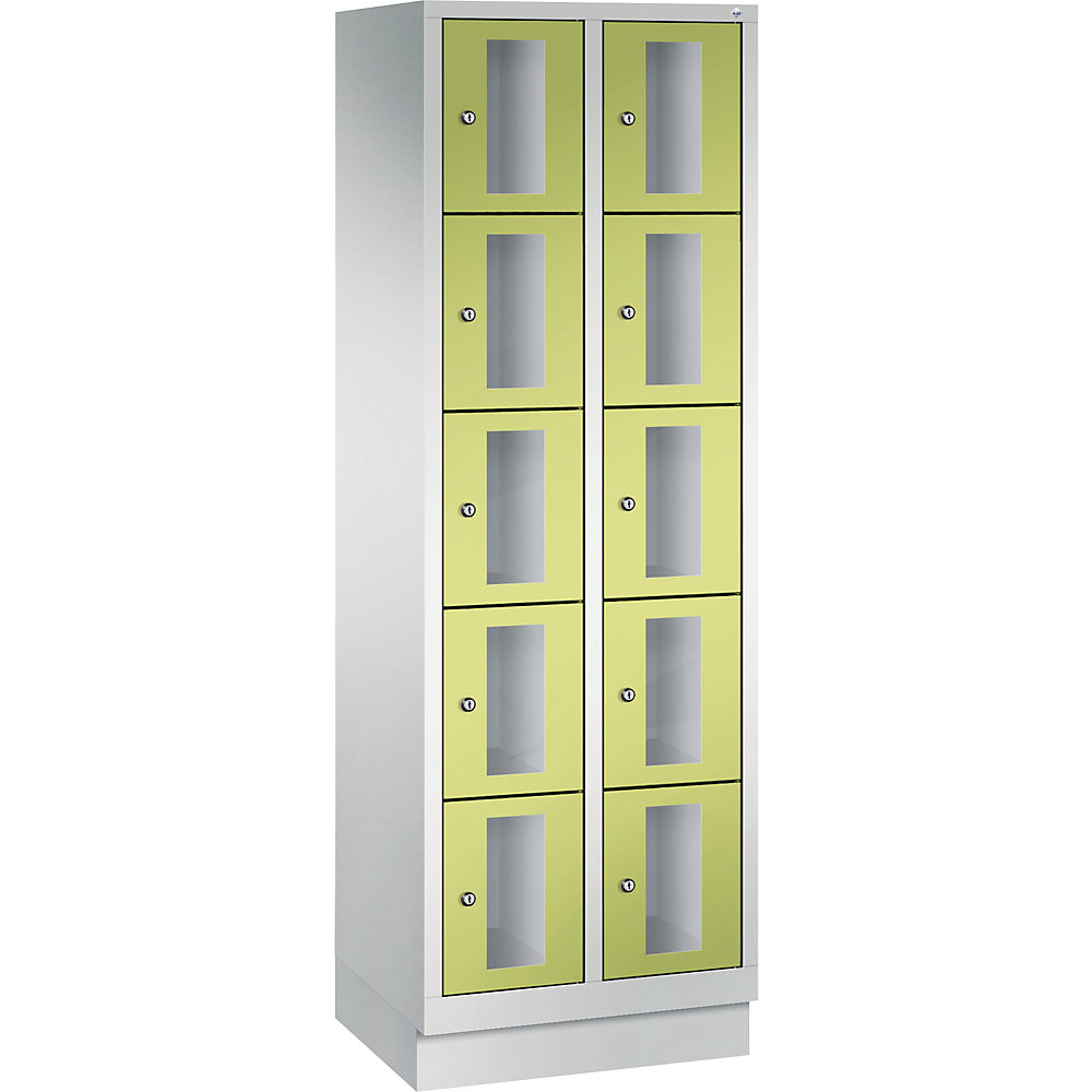 Armoire à casiers CLASSIC, hauteur casiers 295 mm, sur socle