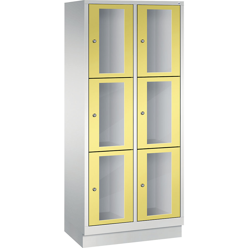 Armoire à casiers CLASSIC, hauteur casiers 510 mm, sur socle