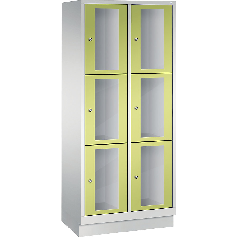 Armoire à casiers CLASSIC, hauteur casiers 510 mm, sur socle