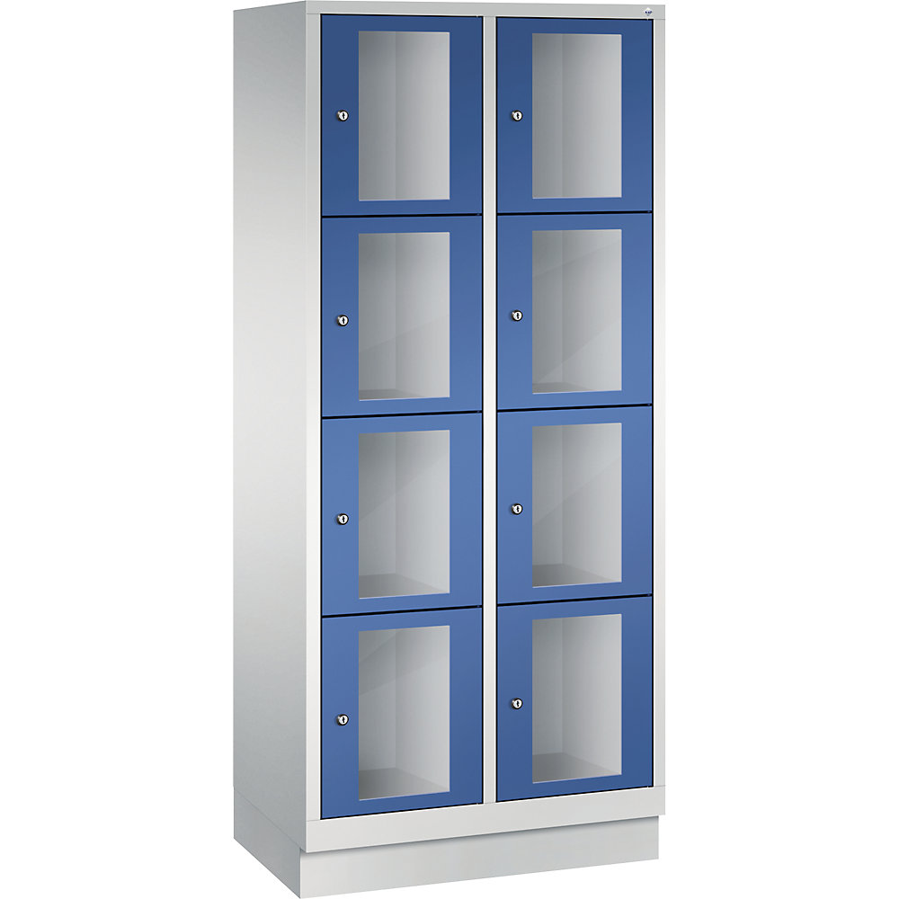 Armoire à casiers CLASSIC, hauteur casiers 375 mm, sur socle