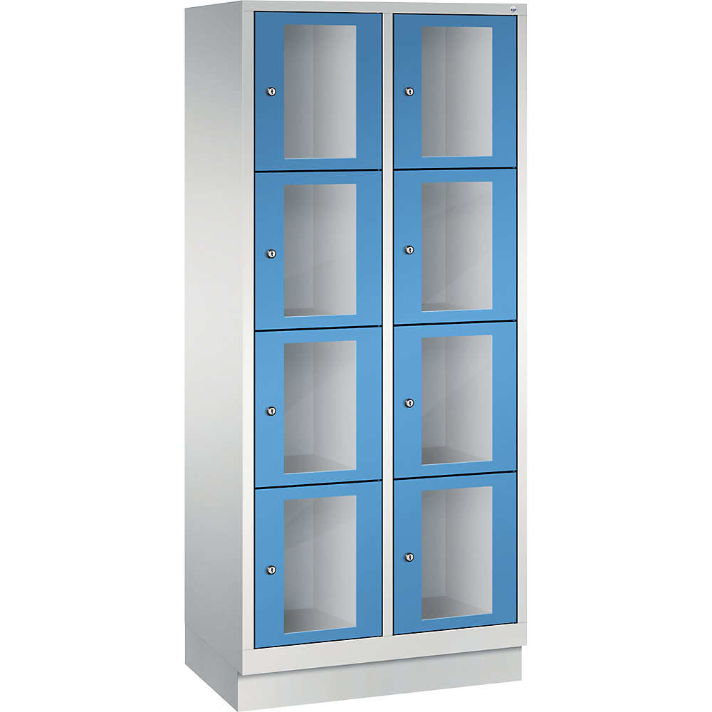 Armoire à casiers CLASSIC, hauteur casiers 375 mm, sur socle