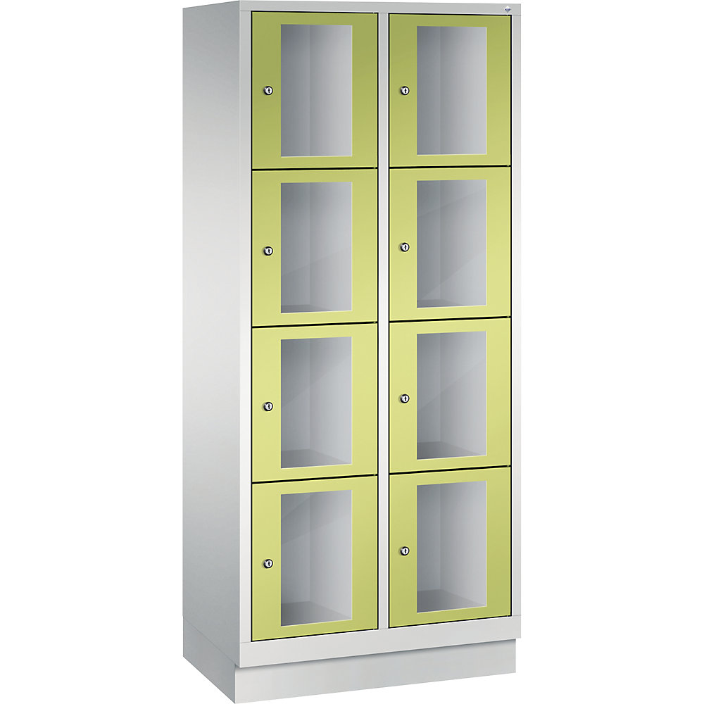 Armoire à casiers CLASSIC, hauteur casiers 375 mm, sur socle