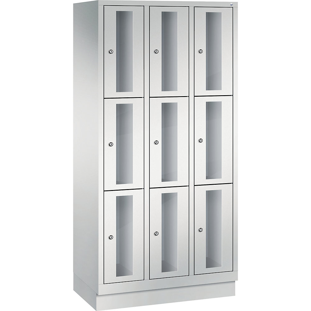 Armoire à casiers CLASSIC, hauteur casiers 510 mm, sur socle