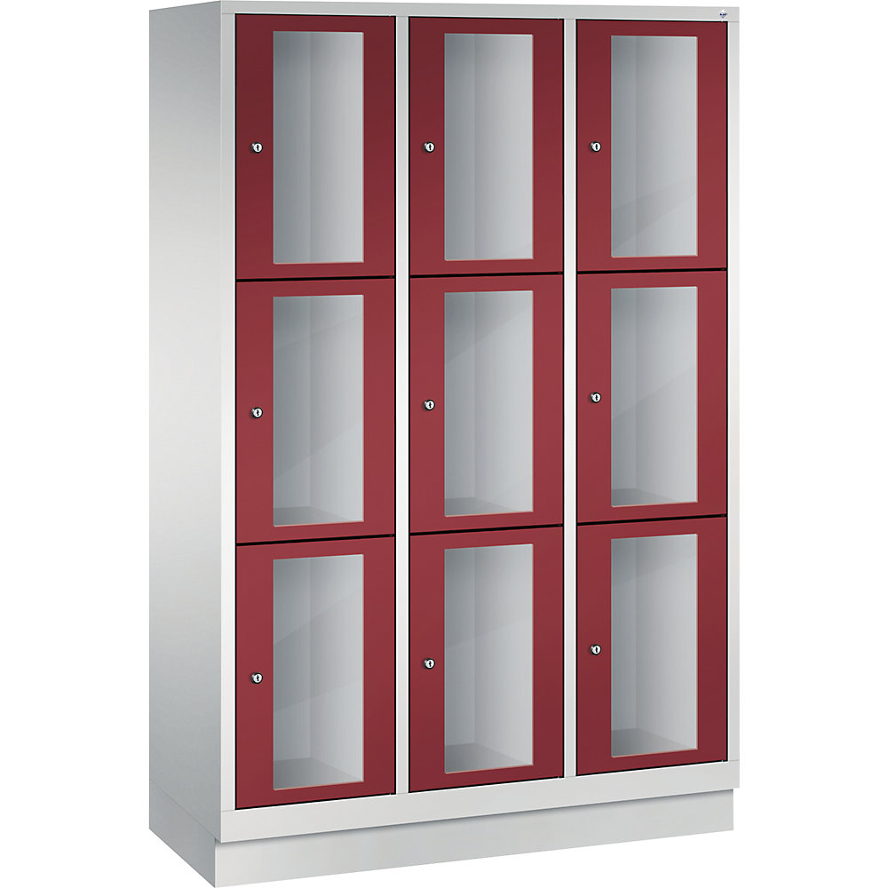 Armoire à casiers CLASSIC, hauteur casiers 510 mm, sur socle