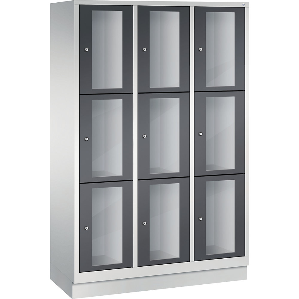 Armoire à casiers CLASSIC, hauteur casiers 510 mm, sur socle