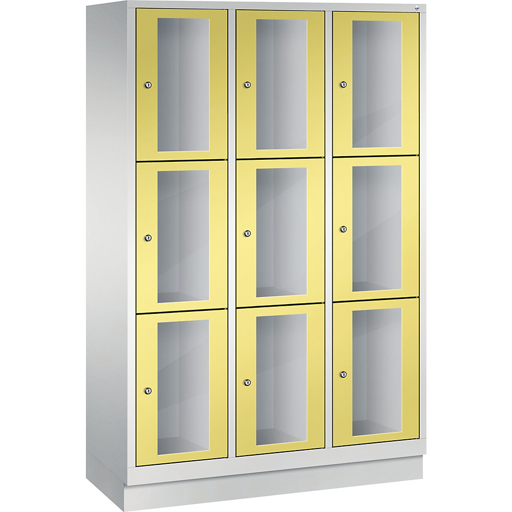 Armoire à casiers CLASSIC, hauteur casiers 510 mm, sur socle